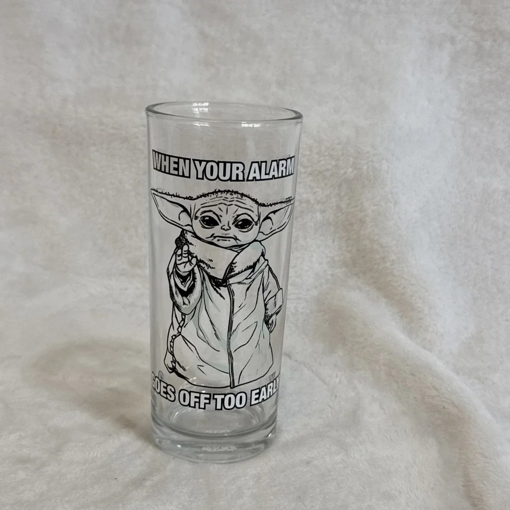 Star Wars‎ Grogu The Child When Your Alarm Goes Off Too Early Glass